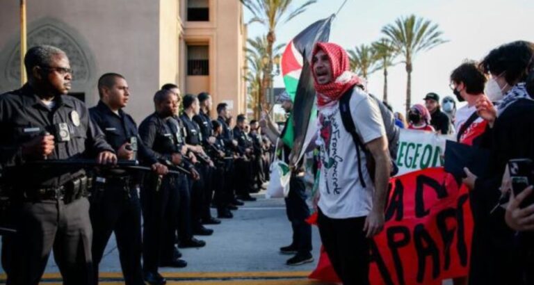 LAPD Maintains Order Amidst Unruly Protests at Pomona College Graduation